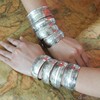 Retro silver bracelet, jewelry, boho style