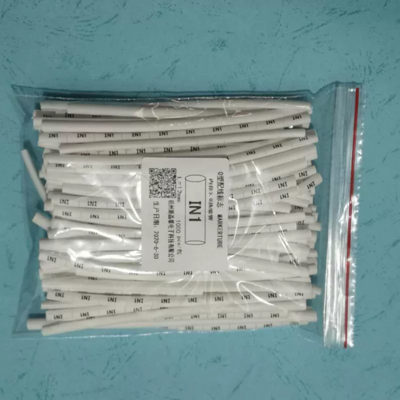 Заводская поставка белая печать Термоусадочная трубка термоусадочная рукав линия знак номер идентификационное кольцо