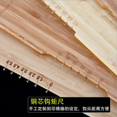Multifunctional sub-wire ruler, measuring board with hook distance, bamboo wooden wire board hooking tool