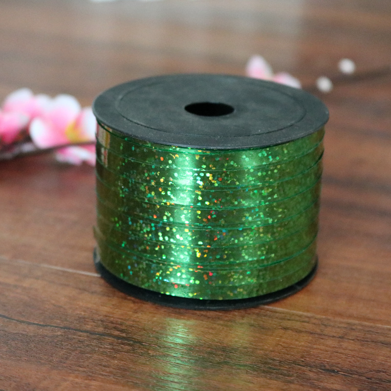 Boda boda decoración colorida cinta atado globo cuerda 100 yardas * 0,5 cm láser cinta