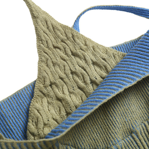 New 2020 Summer Designers' Matcha Green Contrast Double Knit Tank Top