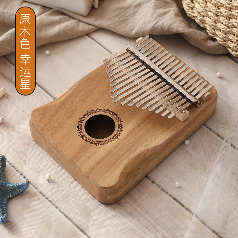 Pulgar de Amazon Kalinba Piano de 17 tonos Instrumentos musicales para niños Estudiantes Pulgar de madera maciza Piano de dedo para principiantes