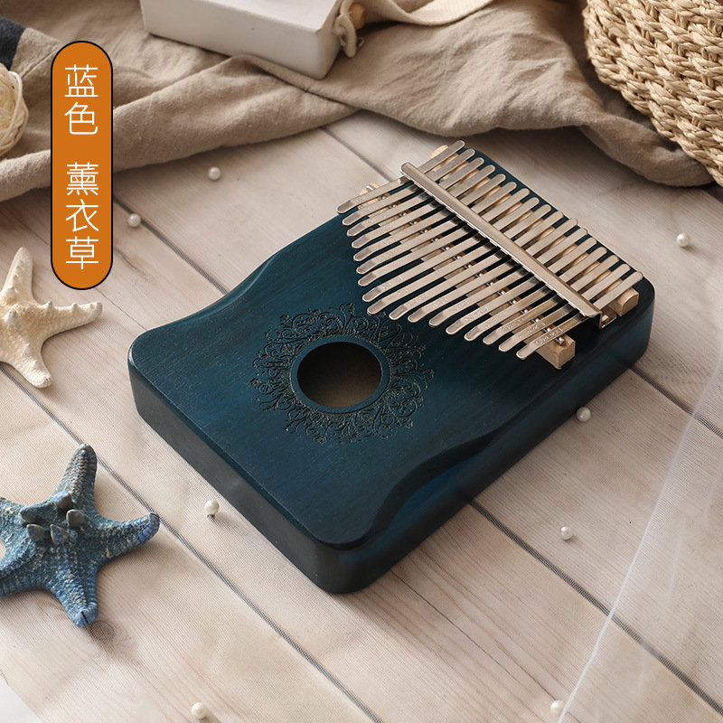 Pulgar de Amazon Kalinba Piano de 17 tonos Instrumentos musicales para niños Estudiantes Pulgar de madera maciza Piano de dedo para principiantes