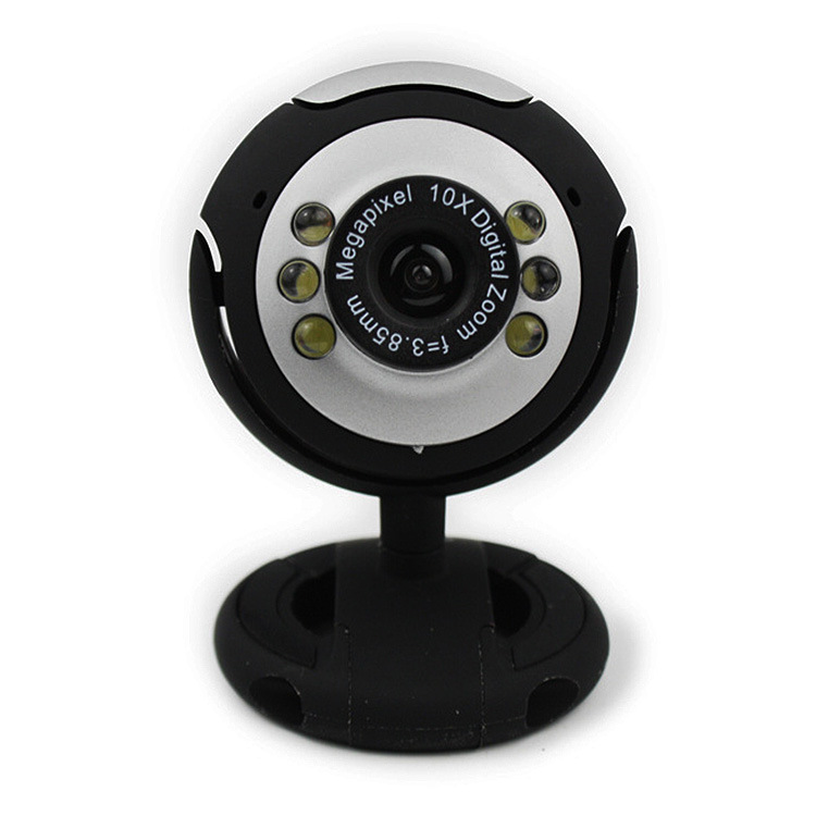 Six lights HD computer camera built-in with microphone with wire control light desktop laptop night vision camera Six lights HD computer camera built-in with microphone with wire control light desktop laptop night vision camera