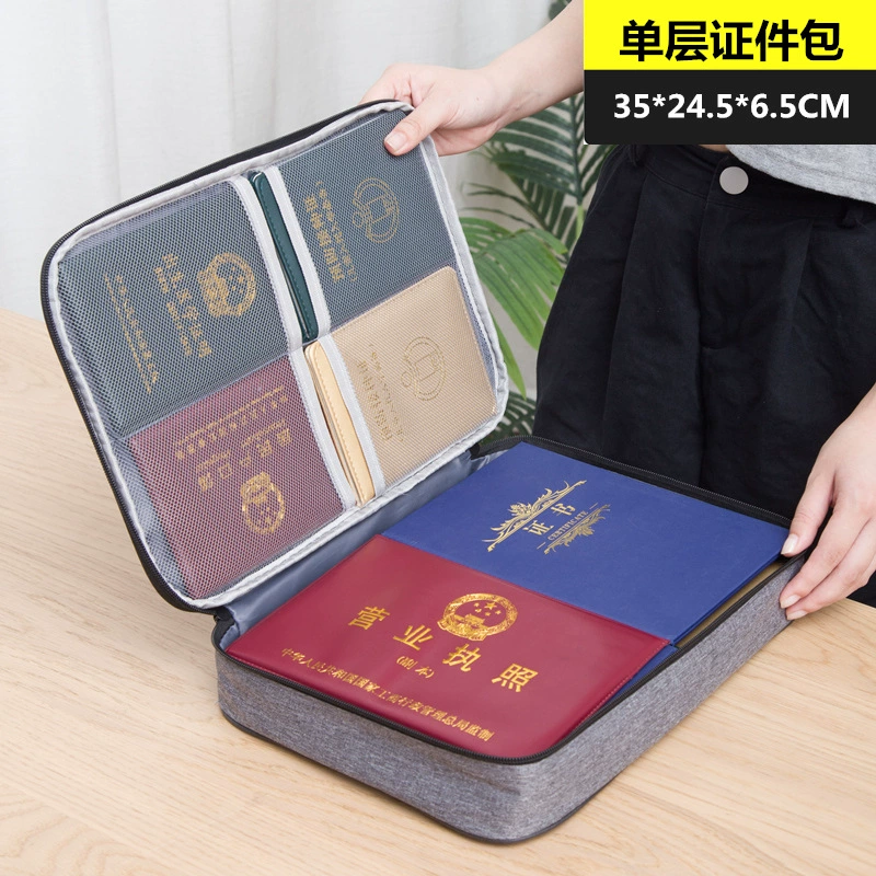 GENA Capacious Organizer Bag with Universal Card Holder for Documents - Multi-Layer Lockable Options