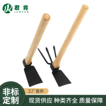 厂家批发园艺农用双用木柄两用单用镐锄种地花锄小锄头铁铲除草