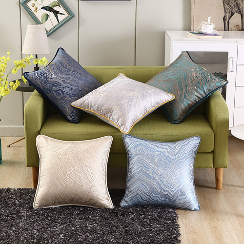 Nordic geometric pillow case new Chinese style sofa pillow cushion living room home model room backrest hotel soft decoration