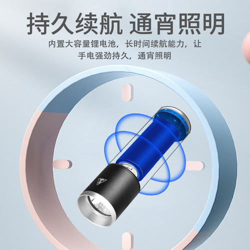 Manufacturer wholesale flashlight bright mini small emergency led multifunctional outdoor lighting usb rechargeable flashlight