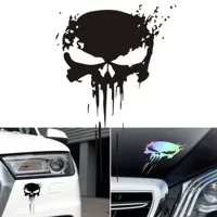 Персонализированная голова кровь летающий автомобиль Наклейка мотоцикл Украшение Наклейка автомобиль хвост ужас кровь череп Светоотражающая Автомобильная наклейка