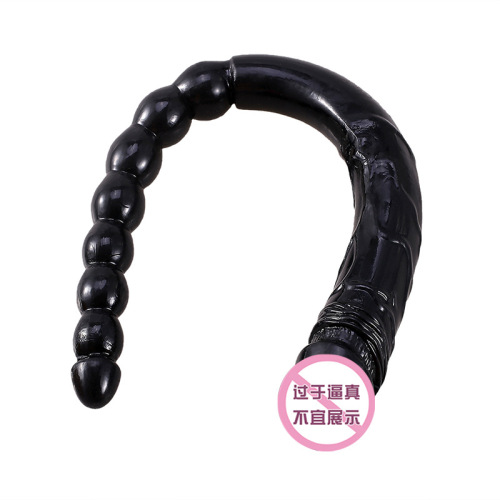 Transparent double-headed dragon gun machine for female masturbation, soft dildo, sexy back yard beads, anal plug, adult products