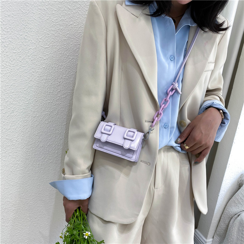 2020 primavera y verano todo partido pequeño bolso mini moda estilo occidental bolso bandolera color caramelo bolso de mujer bolso de moda