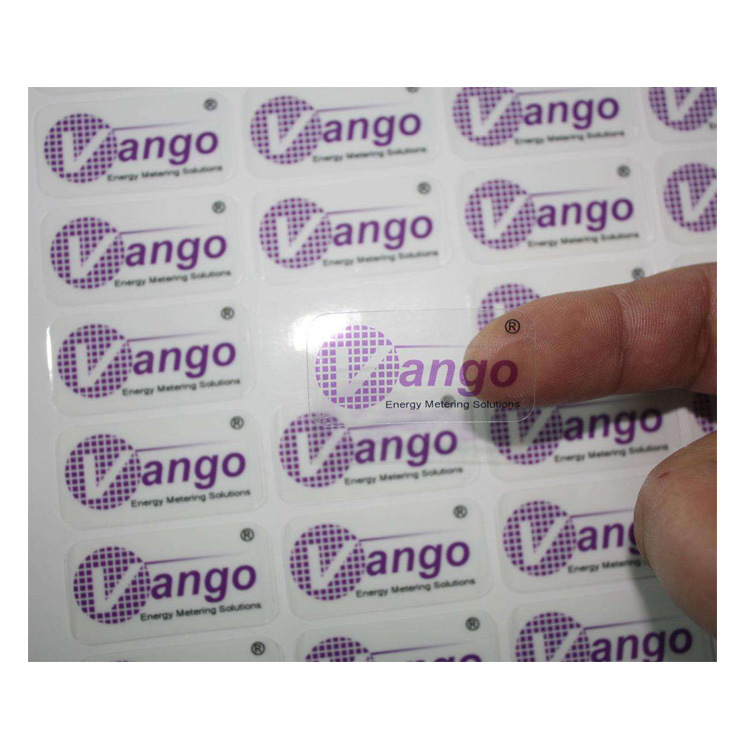 永州彩色印刷透明不干胶 PET材料标签 封口标 塑料标签 双透标签