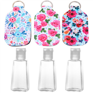 Amazon Hot Selling Neoprene Hand Sanitizer Bottle Set 30ML RTS Portable Diving Perfumes Bottle Set Lipstick Set