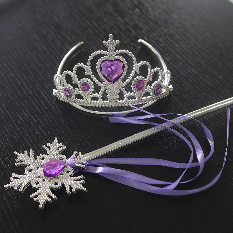 Los niños de Juguete plástico corona partido suministros princesa corona congelada corona hadas varita mágica traje