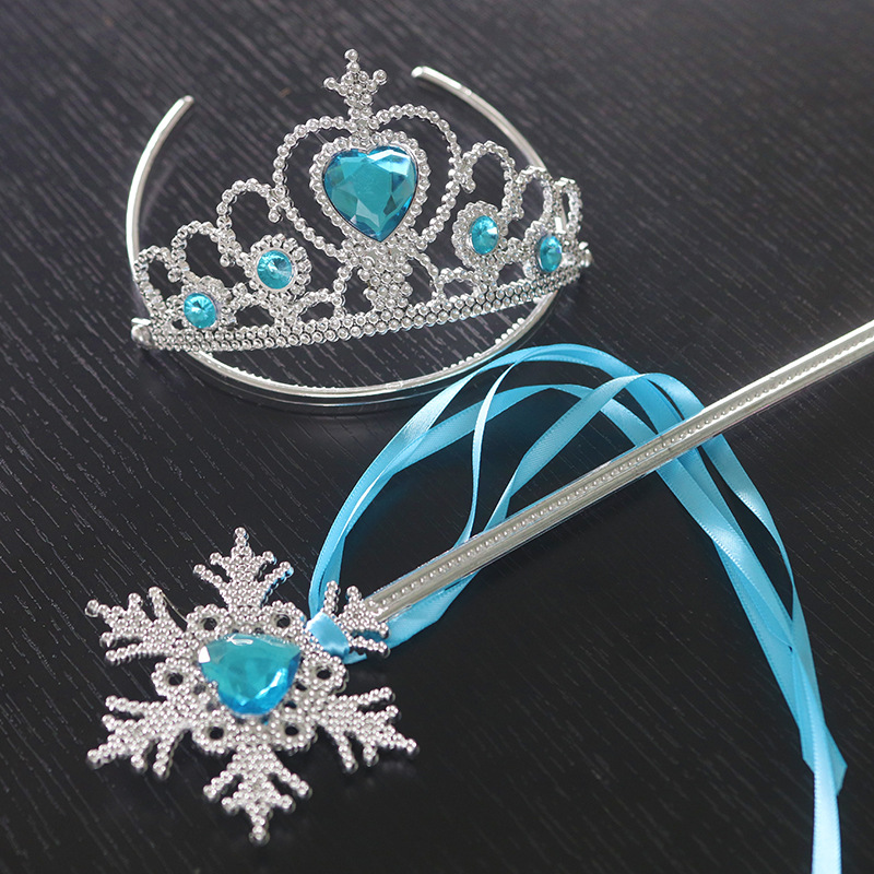 Los niños de Juguete plástico corona partido suministros princesa corona congelada corona hadas varita mágica traje