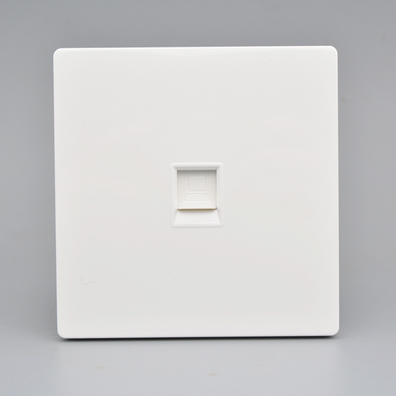 86型单口空白信息面板七类款网络电脑网口超六类墙壁插座不含模块