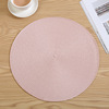 Western food pad heat, waterproof mold and anti -mold dining table cushion daily color woven table cushion round Japanese dining kitchen appliance