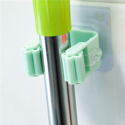 Thick, punch-free, adjustable, powerful, traceless mop clip hanger with broom hook, kitchen and bathroom storage and organization wholesale