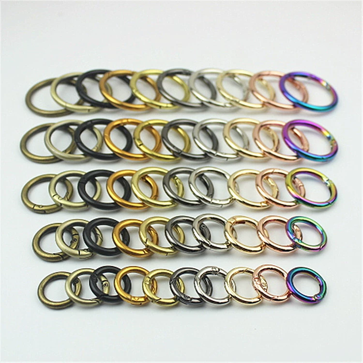 Коробка для аксессуаров для сумок 6-дюймовая 2-наполовину открытая пружинное кольцо Соединительная пряжка кольцо сумка с подъемным кольцом красочное золото