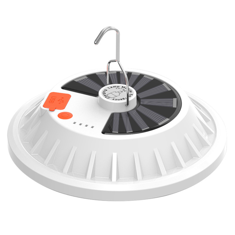 Bombilla solar LED puesto noche iluminación del mercado de emergencia recargable control remoto inteligente lámpara impermeable al aire libre