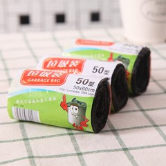 Large roll-packed household disposable black plastic trash bags, medium-sized thickened waste bags for kitchens and dormitories, wholesale