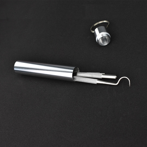 Stainless steel toothpick, tooth picking tool, tooth hook, tooth pick, tooth plug, portable stainless steel bucket, portable keychain