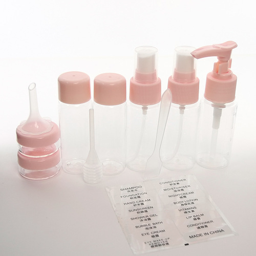 Cosmetic travel set bottle spray bottle lotion bottle cosmetic travel bottle 11-piece set PET