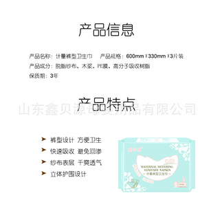 Xinbeiyuan 3-Piece Maternity Sanitary Napkin Measuring Pants Type Postpartum Care Napkin Adult Diaper Lochia