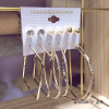 Fashionable universal accessory, earrings, set, European style, 6 pair, wholesale