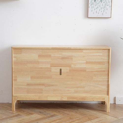 Nordic solid wood chest of drawers, retro simple oak chest of drawers, sideboard, Japanese style six-drawer chest, modern simple chest of drawers