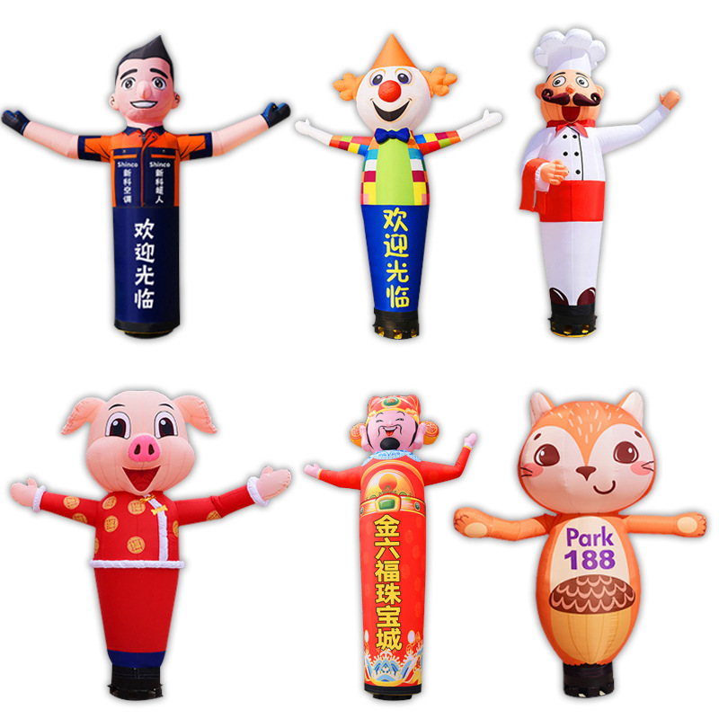 Tienda de danza aérea inflable Celebrando la apertura del payaso Dios de la fortuna dibujos animados muñeca guía muñeca oscilación modelo inflable