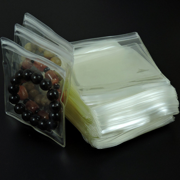 Transparent plastic jewelry bag