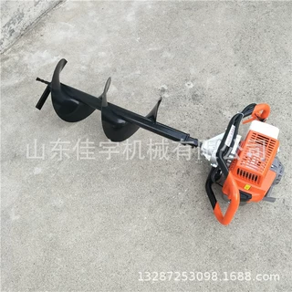 四冲程农用汽油挖坑机便捷式小型植树打洞机 196型大功率地钻机