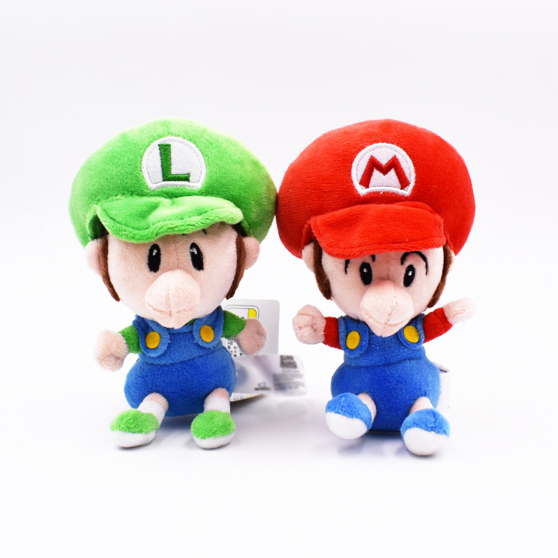 13cm Mary Mario trumpet BB Mary Louis son red green plush doll toy
