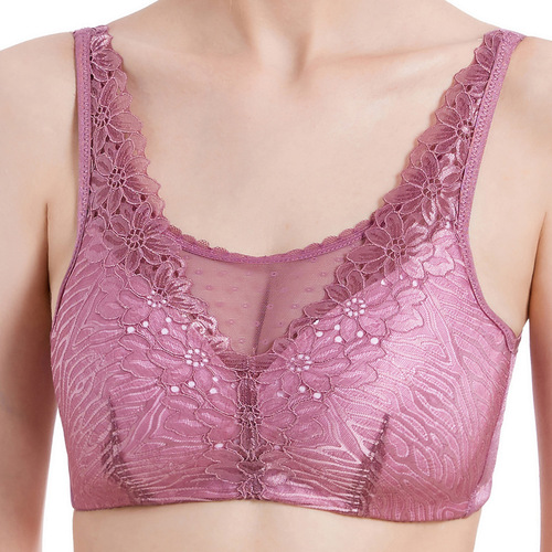 Manufacturer of foreign trade underwear postoperative thin adjustable fake breast bra lace tube top cover prosthetic breast bra