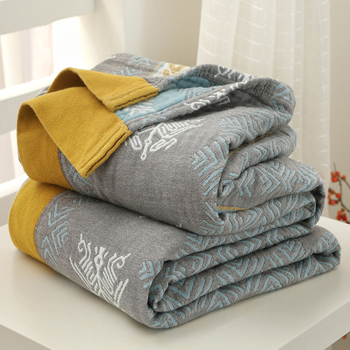 Five-layer towel quilt, double single towel blanket, gauze cover blanket, air-conditioned nap, summer cool thin style