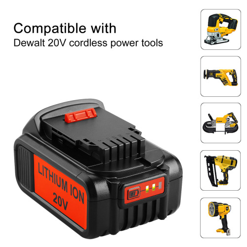 Factory direct sale replacement for DeWalt 3.0Ah~6.0Ah 20V power tool battery accessories.
