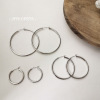 South Korean goods, minimalistic earrings, capacious accessory, simple and elegant design