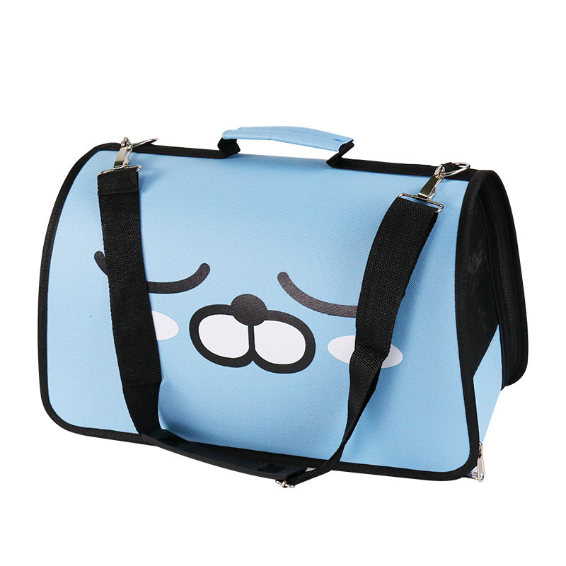 Fabricante en stock nueva bolsa de mascotas de dibujos animados bolsa portátil transpirable cómodo hombro Portátil Bolsa De Mascotas al por mayor