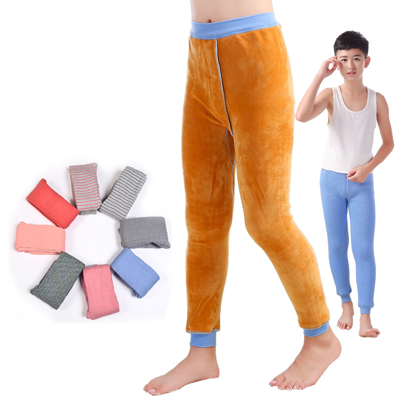 秋冬中大童三层保暖裤加绒加厚男女童打底裤热能裤厂家直销