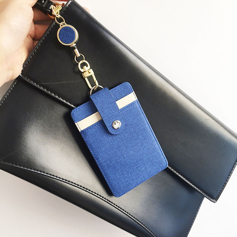 Liu Xiaoshu papelería Tarjeta de pecho superficie de cuero hebilla fácil de tirar Tarjeta de pecho hebilla telescópica cubierta de tarjeta cordón control de acceso enfermera permiso de trabajo formulación