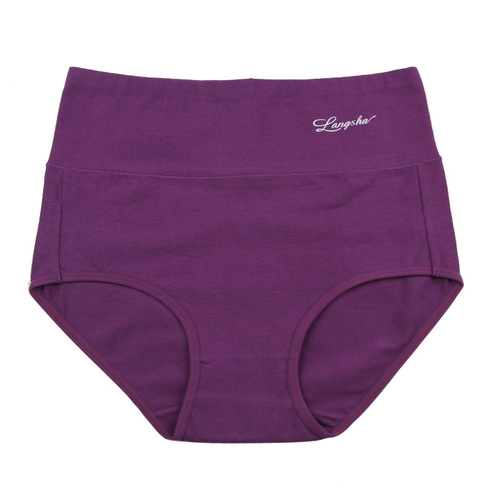 Langsha pure cotton underwear women's boxed high-waist briefs for middle-aged women sexy tummy control butt lift large size pants wholesale