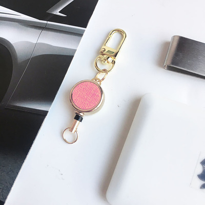 Liu Xiaoshu papelería Tarjeta de pecho superficie de cuero hebilla fácil de tirar Tarjeta de pecho hebilla telescópica cubierta de tarjeta cordón control de acceso enfermera permiso de trabajo formulación