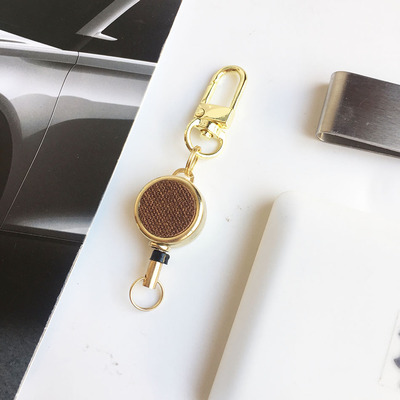 Liu Xiaoshu papelería Tarjeta de pecho superficie de cuero hebilla fácil de tirar Tarjeta de pecho hebilla telescópica cubierta de tarjeta cordón control de acceso enfermera permiso de trabajo formulación