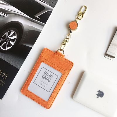 Liu Xiaoshu papelería Tarjeta de pecho superficie de cuero hebilla fácil de tirar Tarjeta de pecho hebilla telescópica cubierta de tarjeta cordón control de acceso enfermera permiso de trabajo formulación