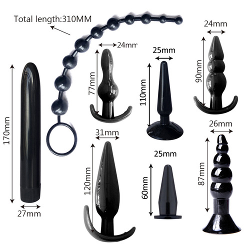 A large collection of cross-border matching SM backyard manufacturers, adult products, ten-piece anal plug set, eight-piece set, and four-piece set