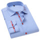 562501-Cross-border European Code Oxford Long Sleeve Shirt Ribbon Decoration