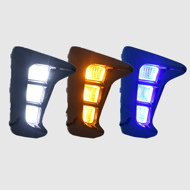 Luces LED para Kia Pegas, Luces de Circulación Diurna, Faros Antiniebla Delanteros, Luces LED Modificadas para Parachoques Delantero de Kia Soluto