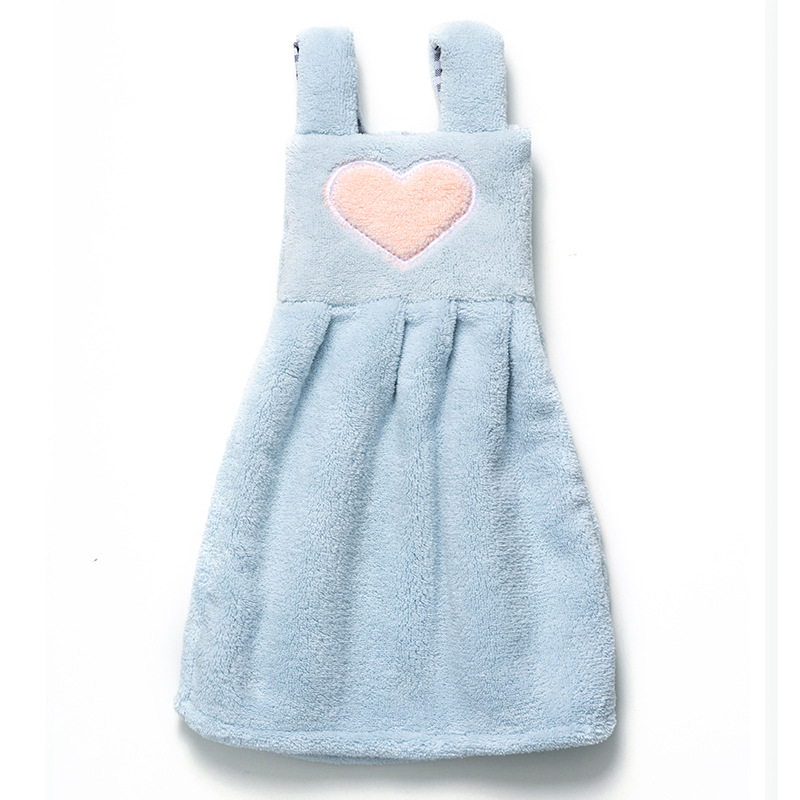 Lindo absorbente colgando Corea del Sur toalla de mano engrosada cocina de dibujos animados Toalla de mano seca Nordic baño niños