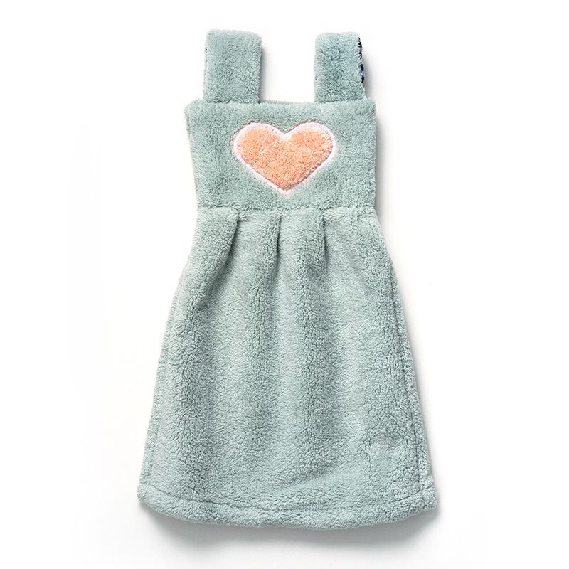 Lindo absorbente colgando Corea del Sur toalla de mano engrosada cocina de dibujos animados Toalla de mano seca Nordic baño niños